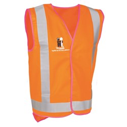 Mcgrath Foundation Safety Vest Orange. c/w Pink Piping